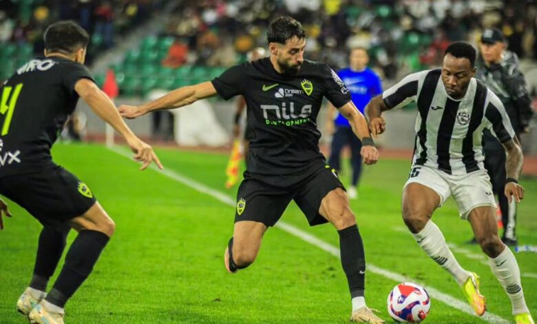 لقطة من مباراة الزمالك والجيش الرواندي في كيجالي