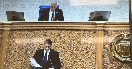 من الجلسة الافتتاحية لمجلس الشيوخ