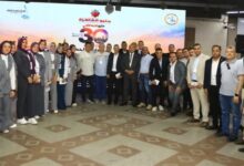 فرقة الموسيقى العربية خلال الاحتفال داخل محطة الشهداء