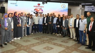 فرقة الموسيقى العربية خلال الاحتفال داخل محطة الشهداء