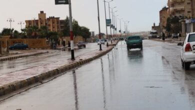 أمطار في مناطق مصرية في صورة أرشيفية