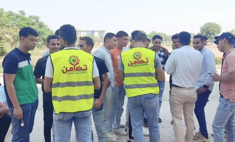 نشاط سابق للهلال الأحمر المصري داخل الجامعات في صورة أرشيفية