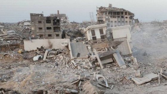 مبان مدمرة وركام في قطاع غزة في صورة أرشيفية