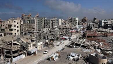 آثار الدمار في قطاع غزة في صورة أرشيفية توضيحية