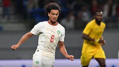 عبد الصمد الزلزولي خلال مواجهة المغرب ومالي الودية في طنجة